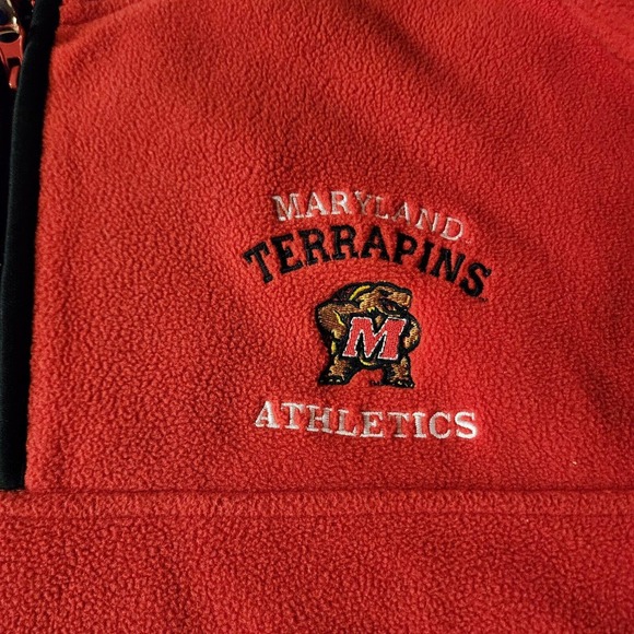 Vintage 90’s Embroidered Maryland Terrapins Pullover 1/4 Zip Sweatshirt Sz XL - Picture 2 of 7